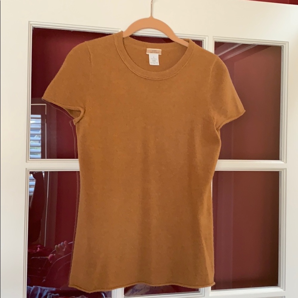 J. Crew camel cashmere top size small
